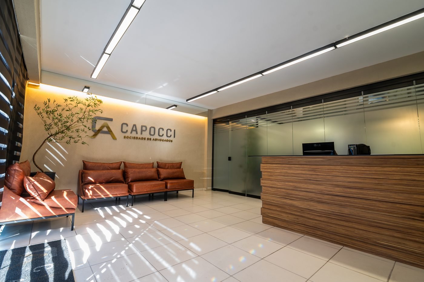 Recepção do escritório Capocci Sociedade de Advogados em Londrina